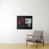 音楽プレーヤー カップル 愛 qrコード テキスト タペストリー (インサイチュ(横))