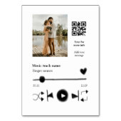 音楽プレーヤー カップル 愛 qrコード テキスト テーブルナンバー (裏面)