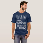 音楽プロデューサーおもしろいギフトプレミアム Tシャツ (正面フル)