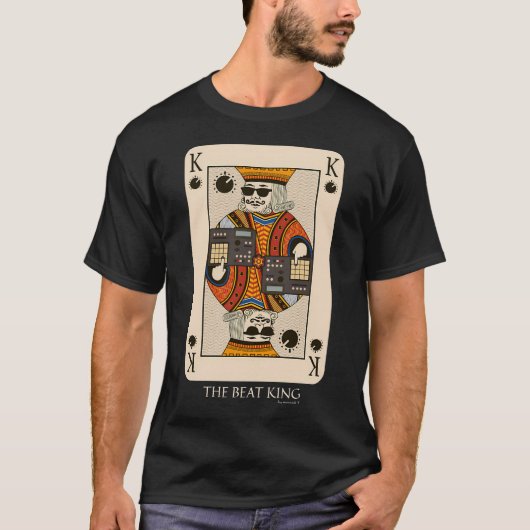 音楽プロデューサーとDJのためのBeatmaker Kingカード Tシャツ (正面)