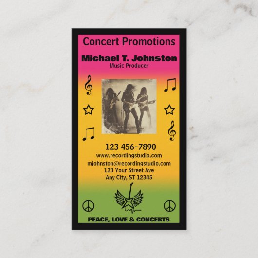 音楽プロデューサーの名刺 名刺 (正面)