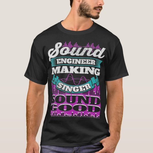 音楽プロデューサーオーディオエンジニアミュージシャンサウンドガイ  Tシャツ (正面)