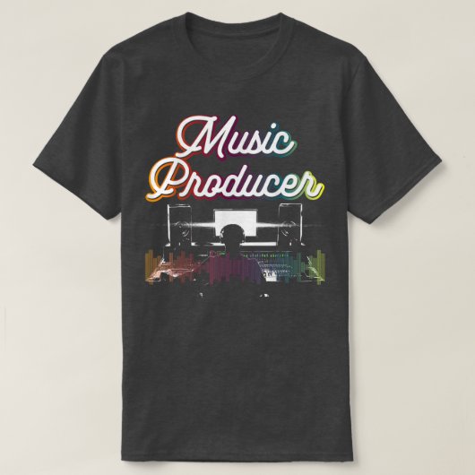 音楽プロデューサーミュージシャン及びビートメーカー Tシャツ (デザイン正面)