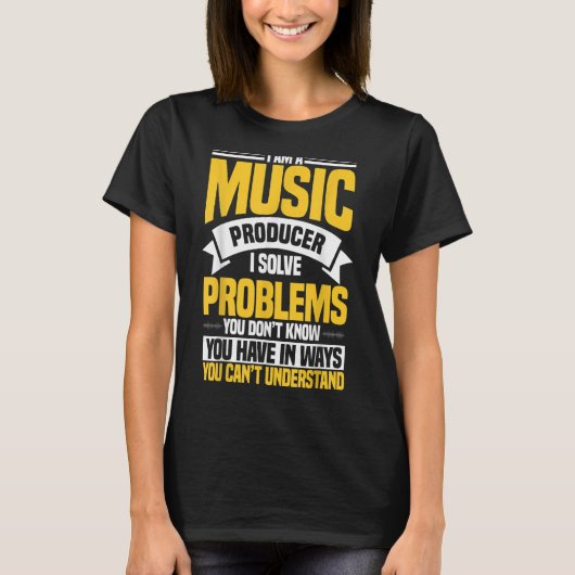 音楽プロデューサー作曲家レコードミュージシャンソングメーカー Tシャツ (正面)