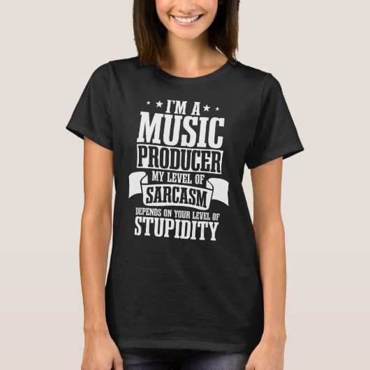 音楽プロデューサー作曲家レコードミュージシャンソングメーカー Tシャツ (正面)