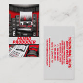 音楽プロデューサー赤と黒 名刺 (正面/裏面)