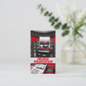 音楽プロデューサー赤と黒 名刺 (スタンド正面)