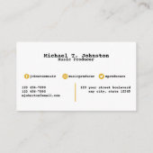 音楽プロデューサー黄 名刺 (裏面)