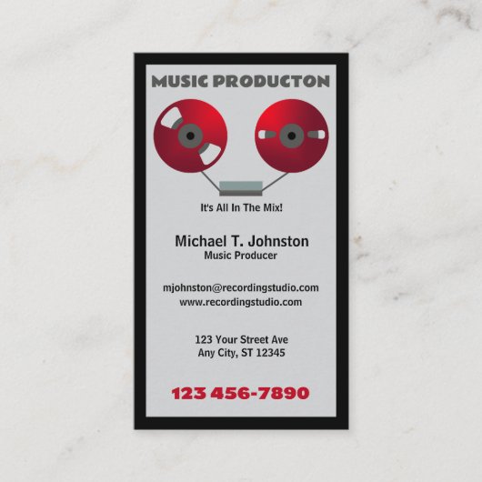 音楽プロデューサー 名刺 (正面)
