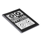 音楽プロデューサーDJオールドスクールビニール電気テクノ ノートブック (右側)