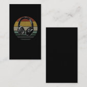 音楽プロデューサーDJミュージシャンヴィンテージヘッドフォン 名刺 (正面/裏面)