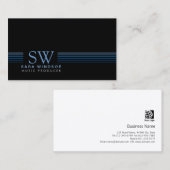 音楽プロデューサーEntertainmentSkills StripedMonogram 名刺 (正面/裏面)