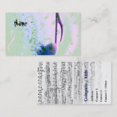 音楽プロフェッショナルの露出 名刺 (正面/裏面)