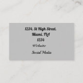 音楽プロフェッショナル。サクソフォン。 名刺 (裏面)