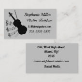 音楽プロフェッショナル。バイオリン。 名刺 (正面/裏面)