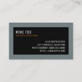 音楽プロフェッショナルDJのヘッドフォン付き名刺 名刺 (裏面)