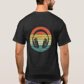 音楽ヘッドセットレトロデザイン Tシャツ (裏面)