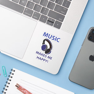 音楽ヘッドフォン音楽で音楽を楽しめる シール