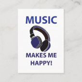 音楽ヘッドフォン音楽で音楽を楽しめる 名刺 (正面)