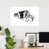 音楽ヘッドフォン、ケーブル、ジャック ポスター (ホームオフィス)