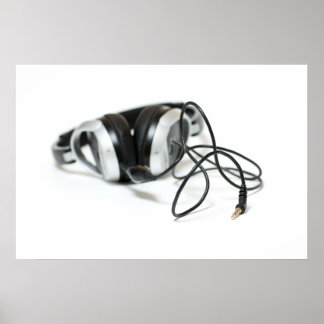 音楽ヘッドフォン、ケーブル、ジャック ポスター