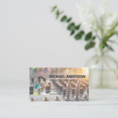 音楽ヘッドフォン | サウンドボードミキサー 名刺 (スタンド正面)