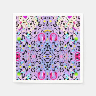 音楽ヘッドフォン、ナプキン スタンダードカクテルナプキン