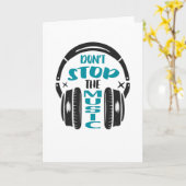 音楽ヘッドフォンDJミュージシャンギフト カード (黄色い花)