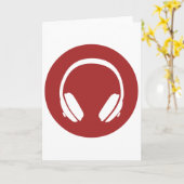 音楽ヘッドホーン カード (黄色い花)