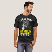 音楽ベースIそ遊のビック・ヴァイオリンThing Double Tシャツ (正面フル)