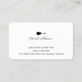 音楽ホワイトビジネスカードとバルク。ギター 名刺 (裏面)