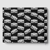 音楽ボックスプリントアートパターンボームボックスブラック ゲストブック (裏面)