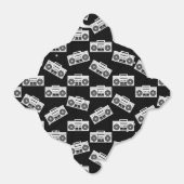 音楽ボックスプリントアートパターンボームボックスブラック フェイバーボックス (折り畳みなし)