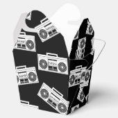 音楽ボックスプリントアートパターンボームボックスブラック フェイバーボックス (オープン)