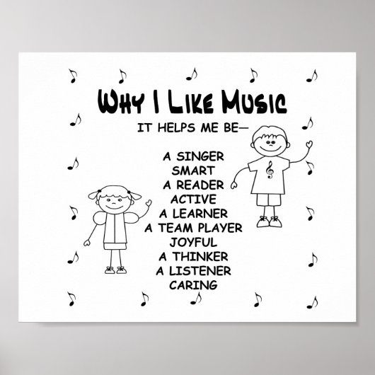 音楽ポスター「音楽が好きな理由」 ポスター (正面)