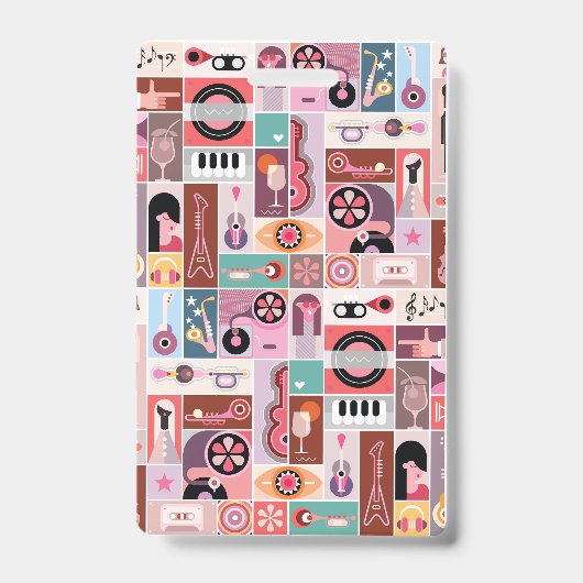 音楽ポップ・アートの芸術 バッジ (正面)