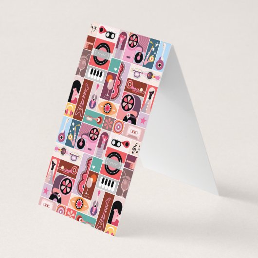 音楽ポップ・アートの芸術 名刺 (裏面)