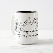 音楽マグを作って下さい ツートーンマグカップ (正面左)