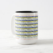 音楽マグカップ、ギタープレイヤーへの贈り物、音楽理論 ツートーンマグカップ (正面左)