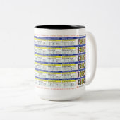 音楽マグカップ、ギタープレイヤーへの贈り物、音楽理論 ツートーンマグカップ (正面右)