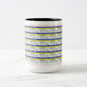 音楽マグカップ、ギタープレイヤーへの贈り物、音楽理論 ツートーンマグカップ (中央)