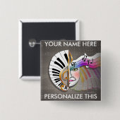 音楽マスクピン 缶バッジ (正面&裏面)