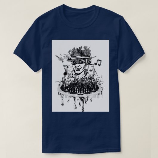 音楽マン1 Tシャツ (デザイン正面)