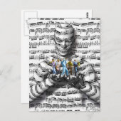 音楽マン ポストカード (正面/裏面)