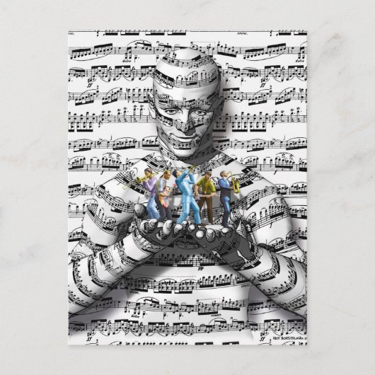 音楽マン ポストカード (正面)