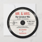 音楽ミセス・ヒッ素晴らしズレトロヴィンテージの結婚式 招待状 (正面)