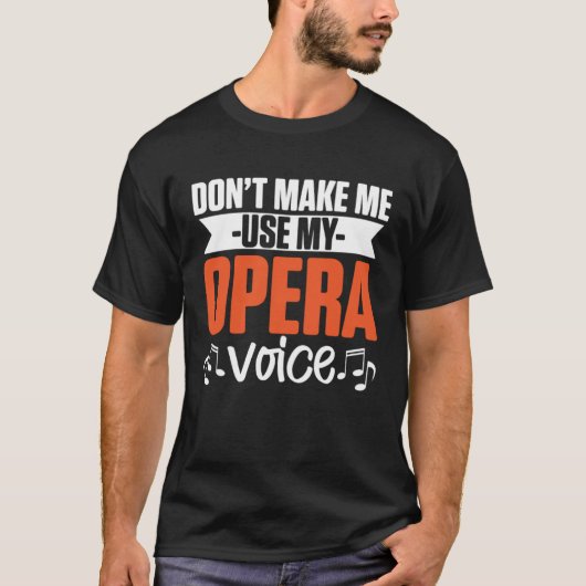 音楽ミュージカル合唱団オペラシンガー Tシャツ (正面)
