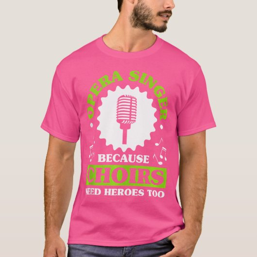 音楽ミュージカル合唱団オペラシンガー Tシャツ (正面)