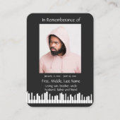 音楽ミュージシャンピアニストピアノプレーヤーバンド 名刺 (正面)