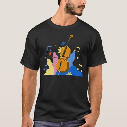 音楽ミュージシャンユーモアCellist Orchestra Player Cel Tシャツ (正面)